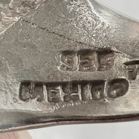 Vintage Taxco Mexico 925 Sterling Silver Ribbed Dome Shell Ring Size 5 TV-47 - Picture 8 of 13